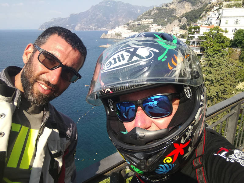 In viaggio in moto sulla Costiera Amalfitana