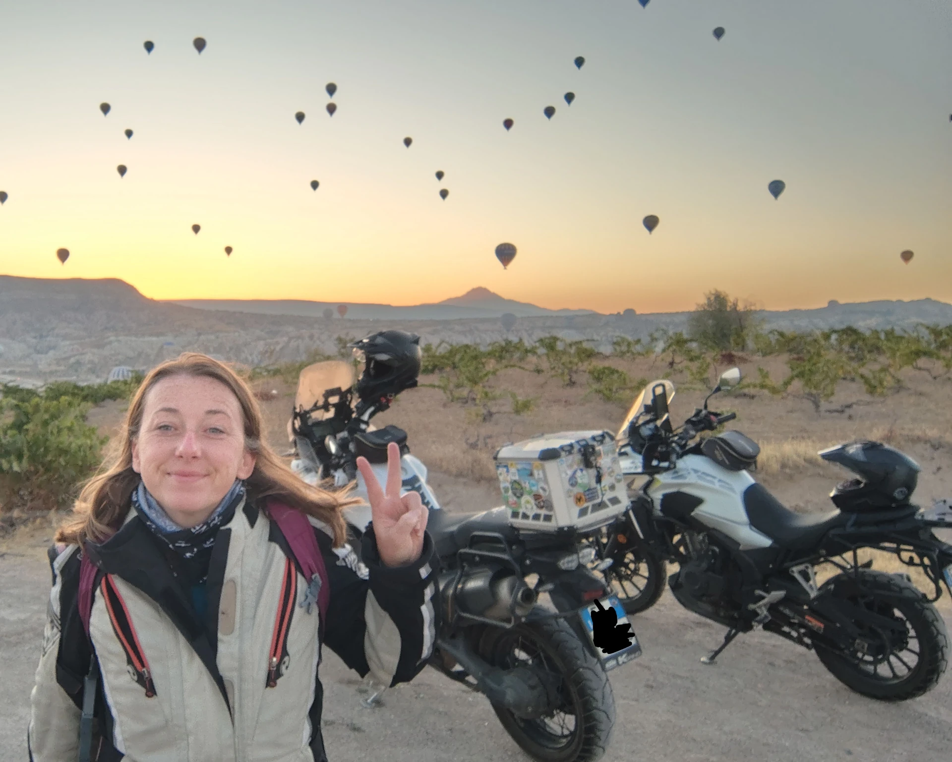 Cristina travel designer in moto in Cappadocia